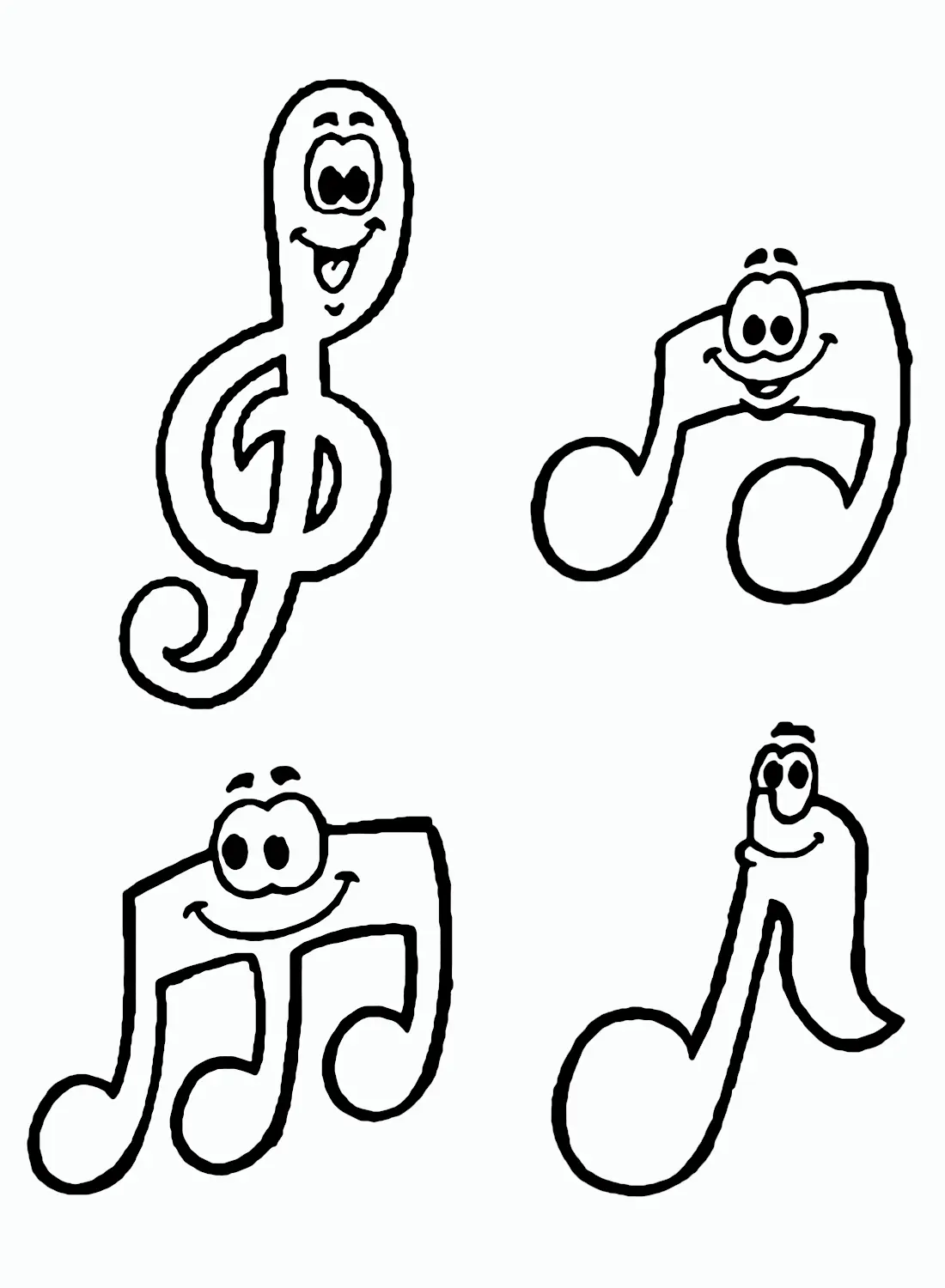 Desenhos de Notas Musicais Para Colorir 27
