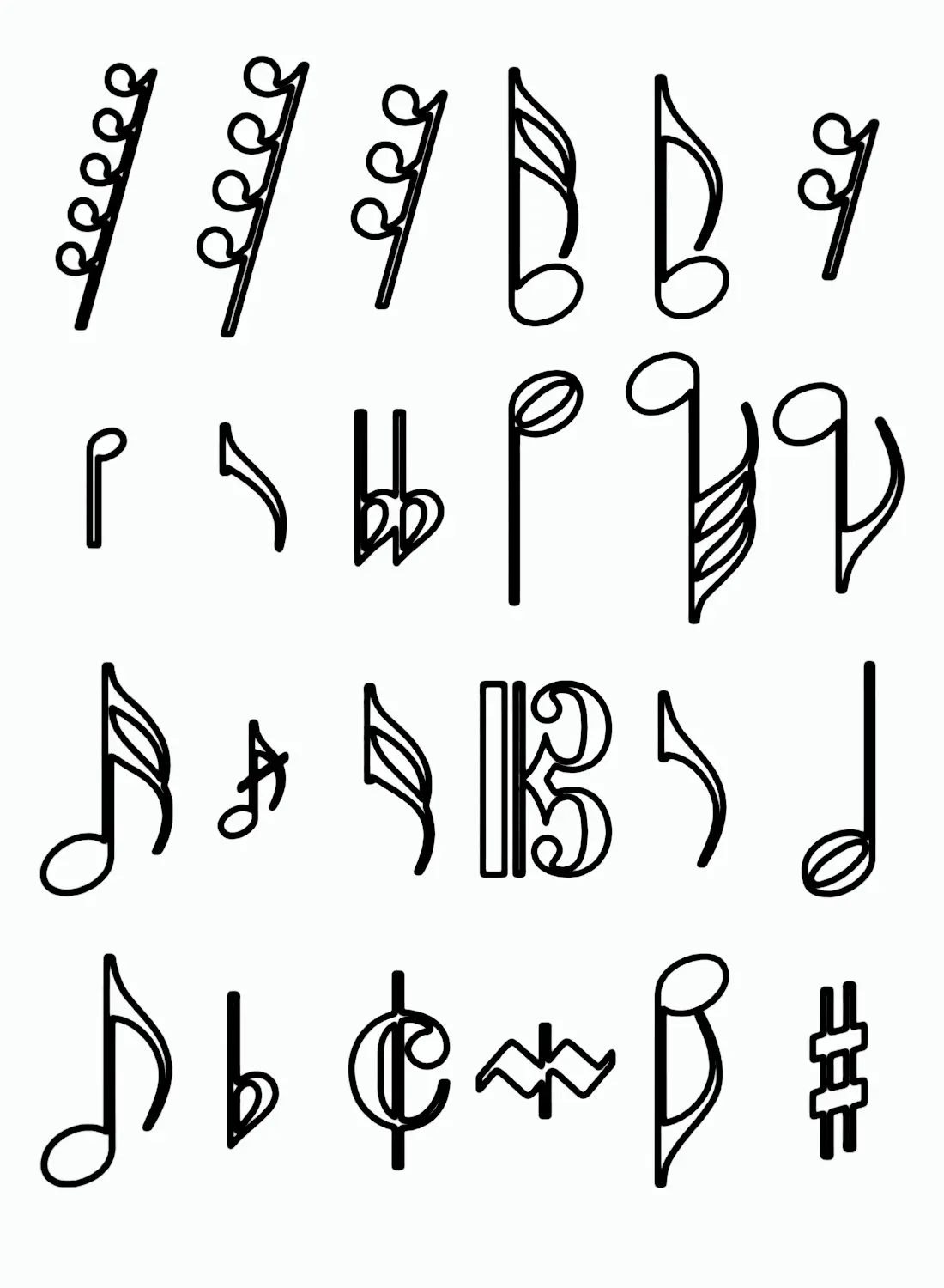 Desenhos de Notas Musicais Para Colorir 31