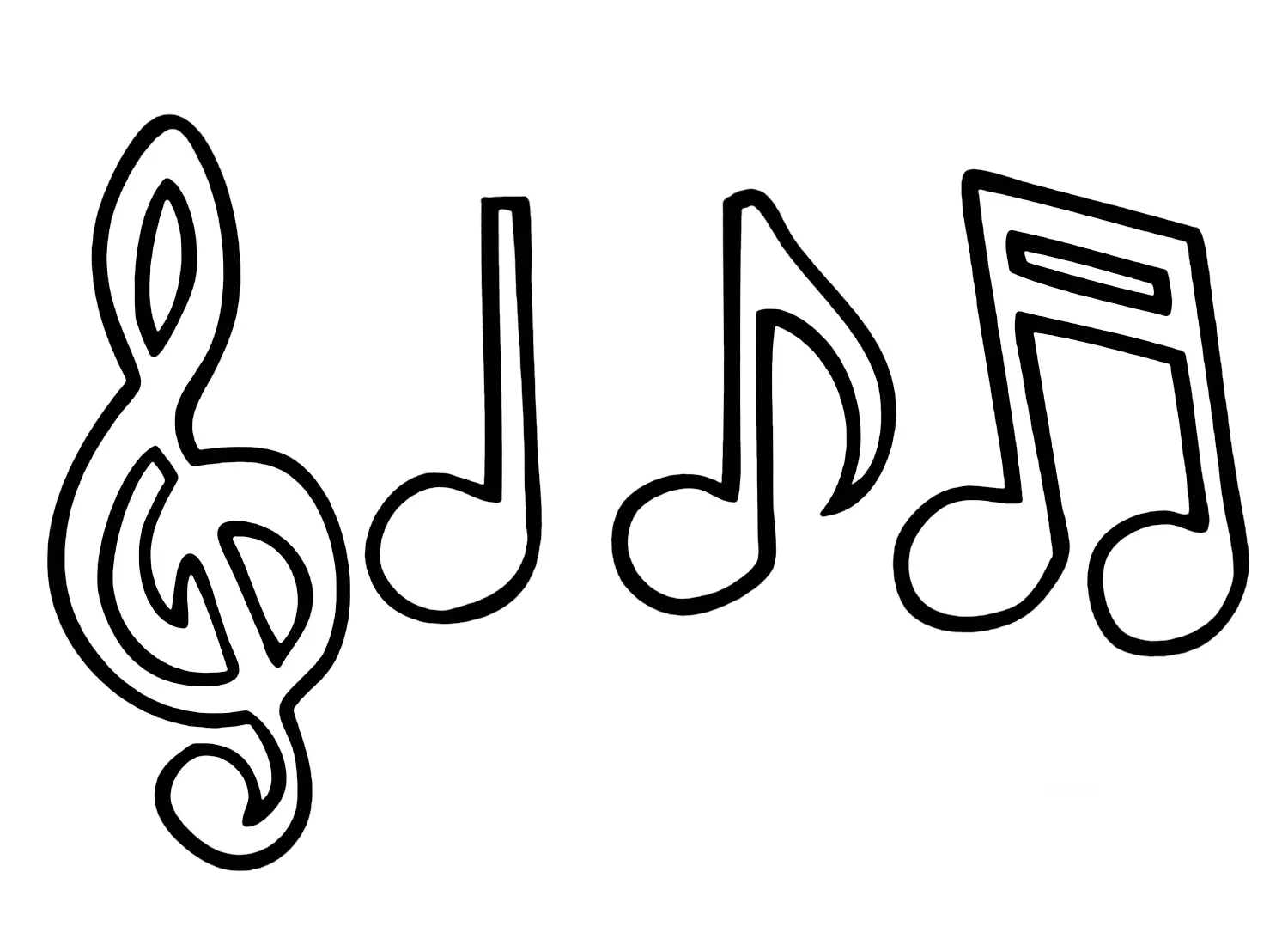 Desenhos de Notas Musicais Para Colorir 34