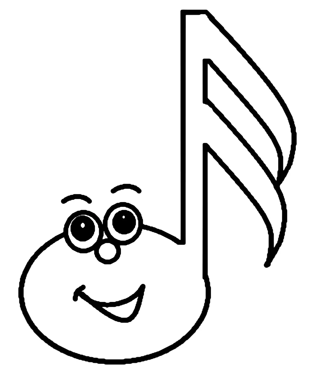 Desenhos de Notas Musicais Para Colorir 7