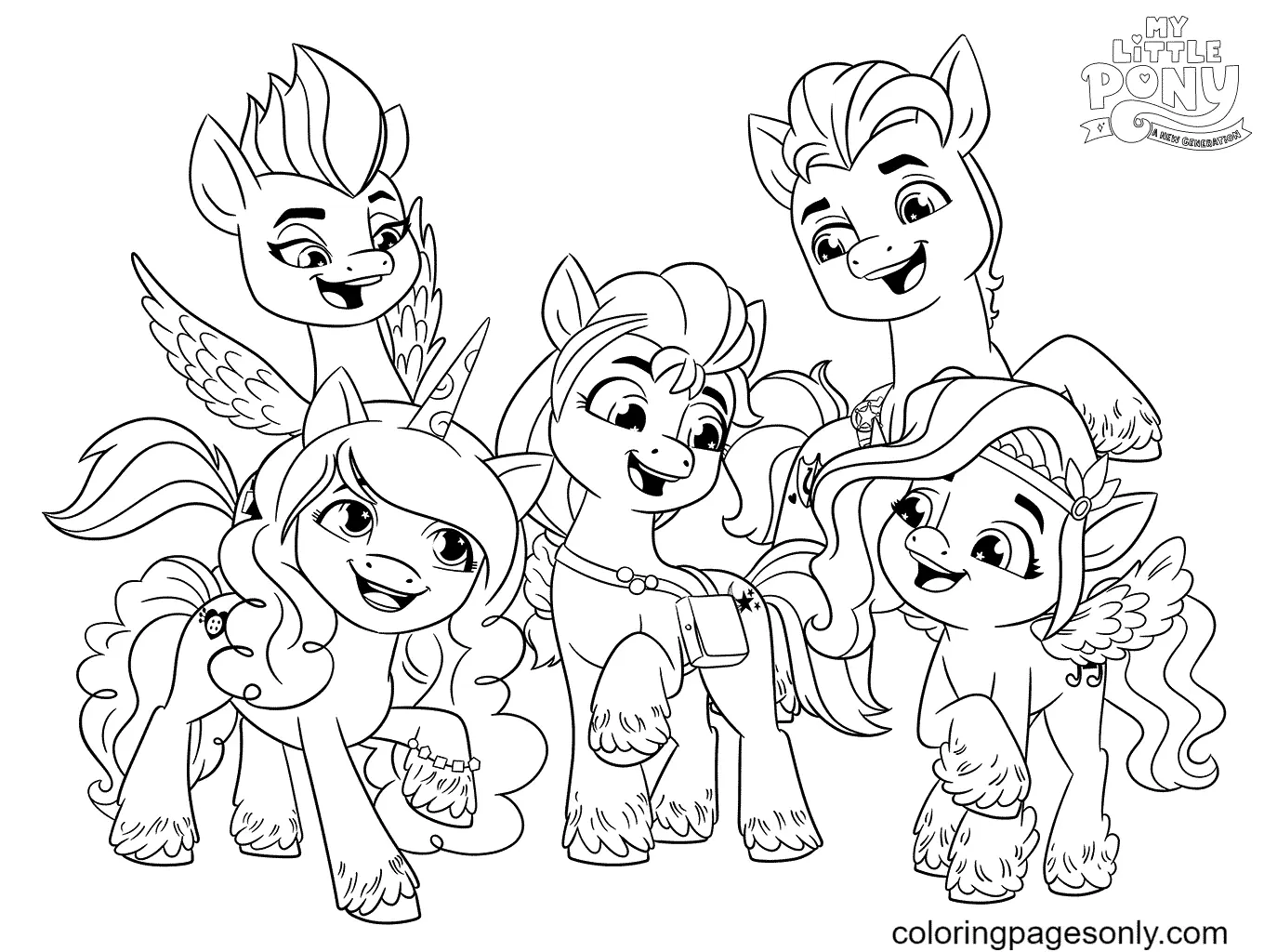 My Little Pony A New Generation Coloring Pages 1