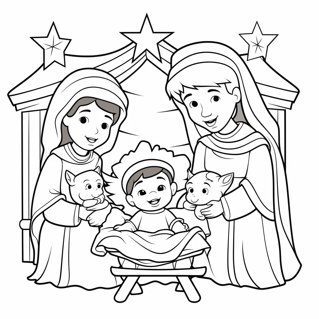 Nativity Of Jesus Coloring Pages 12
