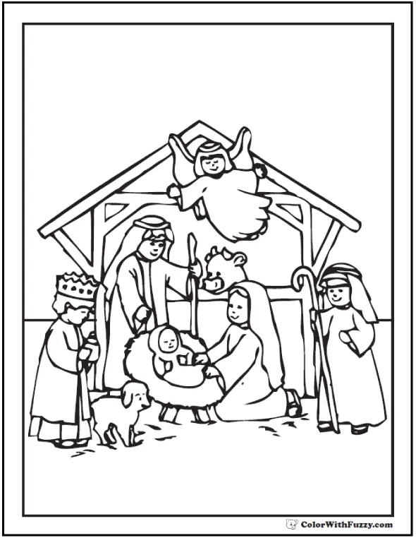 Nativity Of Jesus Coloring Pages 16