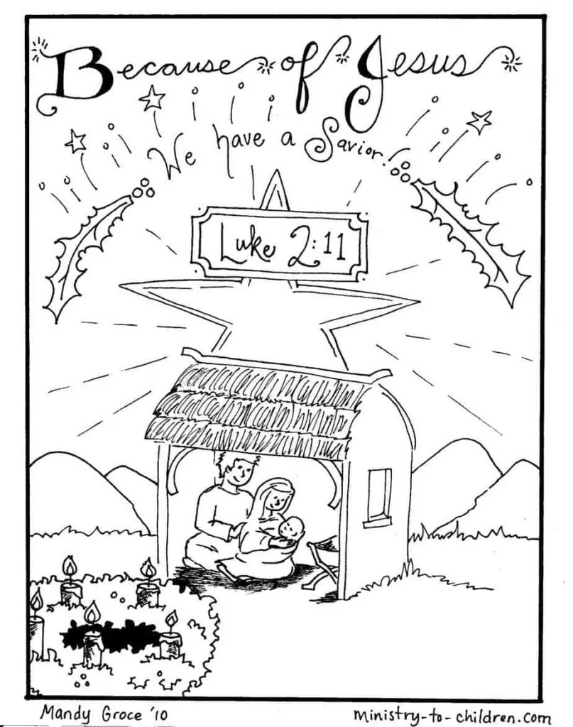 Nativity Of Jesus Coloring Pages 25