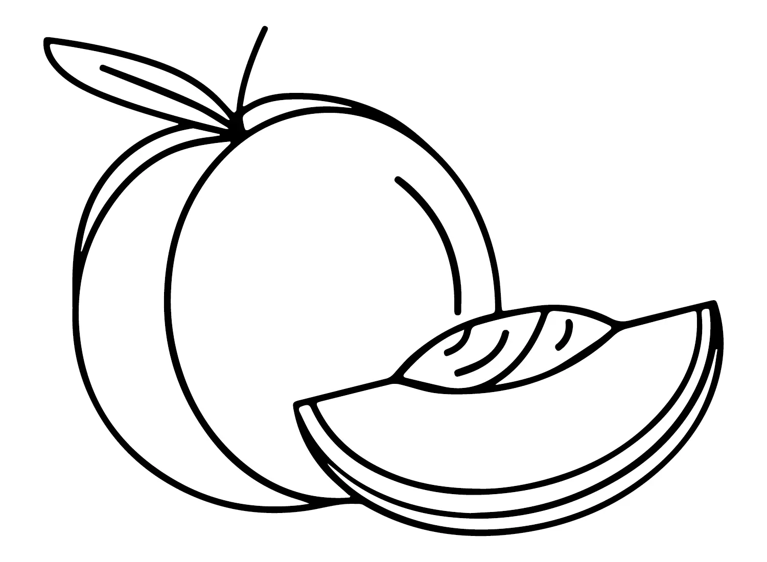 Nectarine Coloring Pages 2