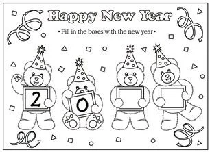 New Years Coloring Pages 19