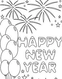 New Years Coloring Pages 21