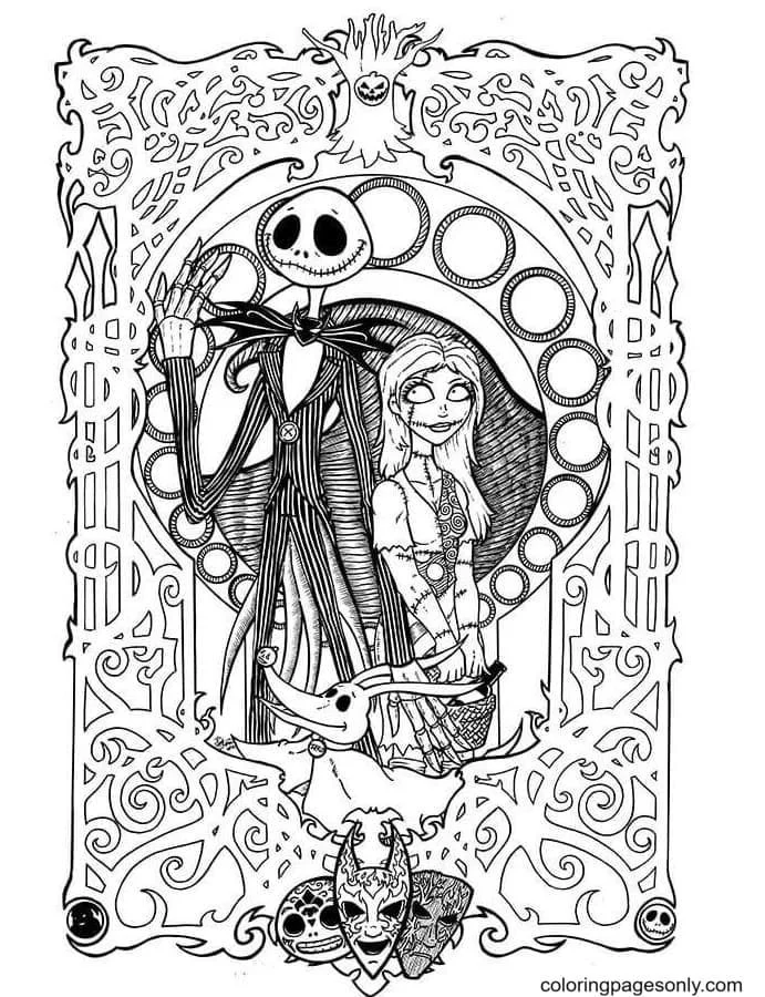 Nightmare Before Christmas Coloring Pages