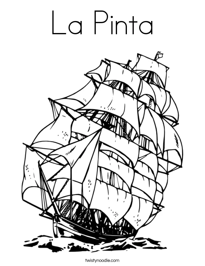 Nina Pinta Santa Maria Coloring Pages 3