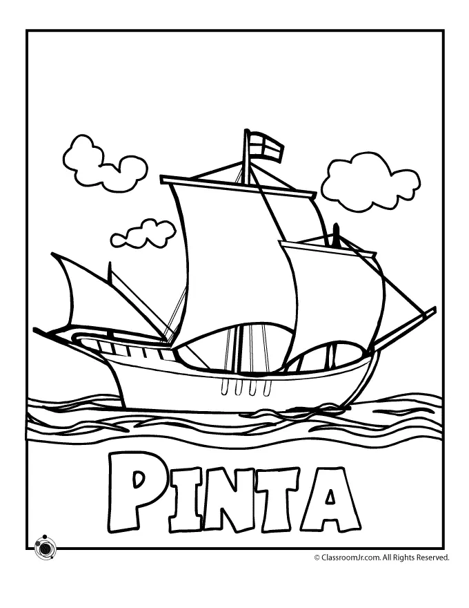 Nina Pinta Santa Maria Coloring Pages 7