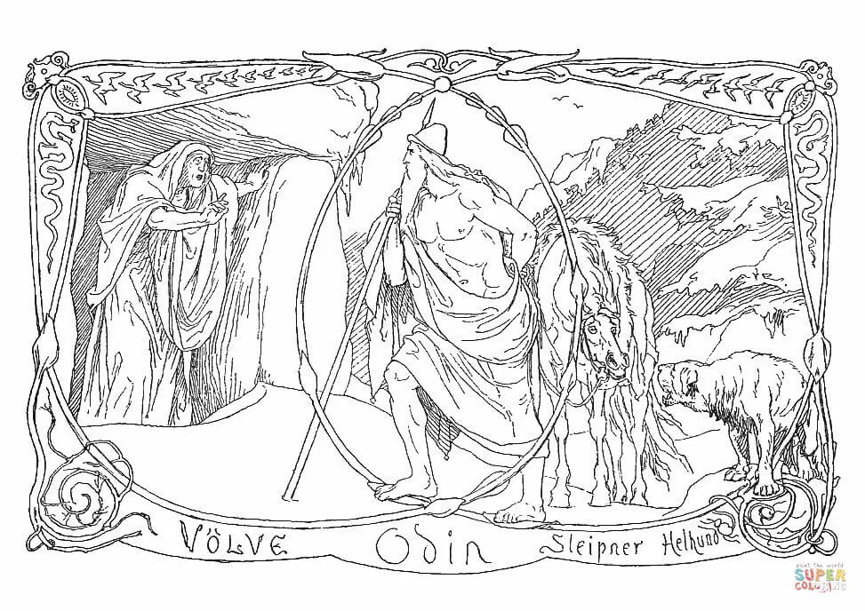 Norse Mythology coloring pages 15