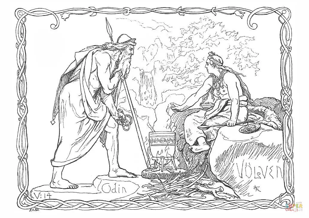 Norse Mythology coloring pages 28