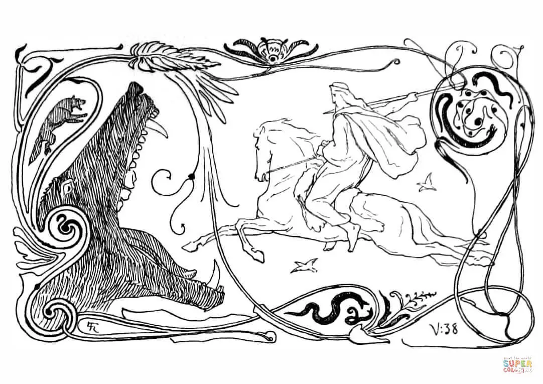 Norse Mythology coloring pages 36