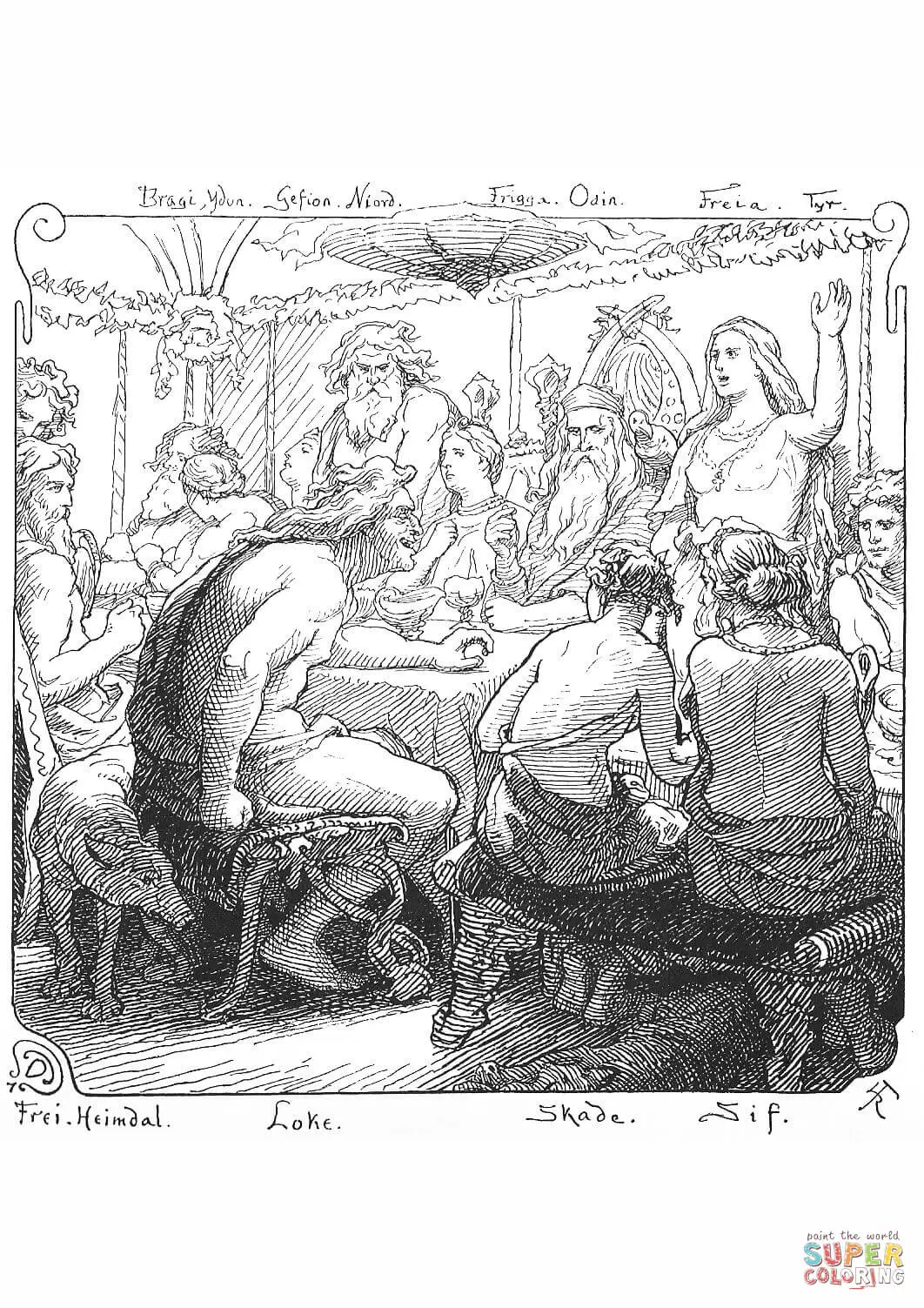 Norse Mythology coloring pages 50