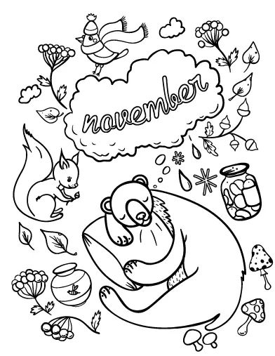 November Coloring Pages 6