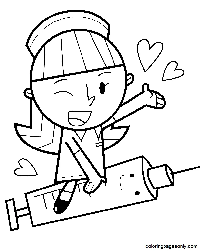 Nurse Coloring Pages 12