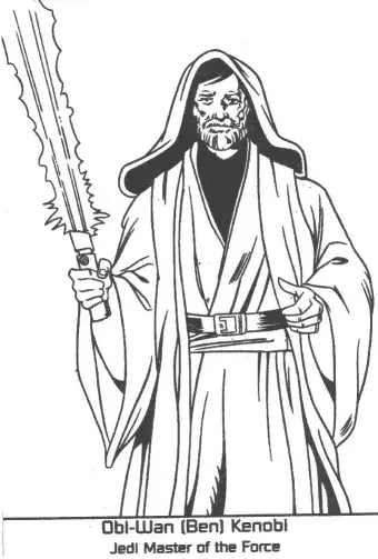 Obi Wan Kenobi Para Colorear
