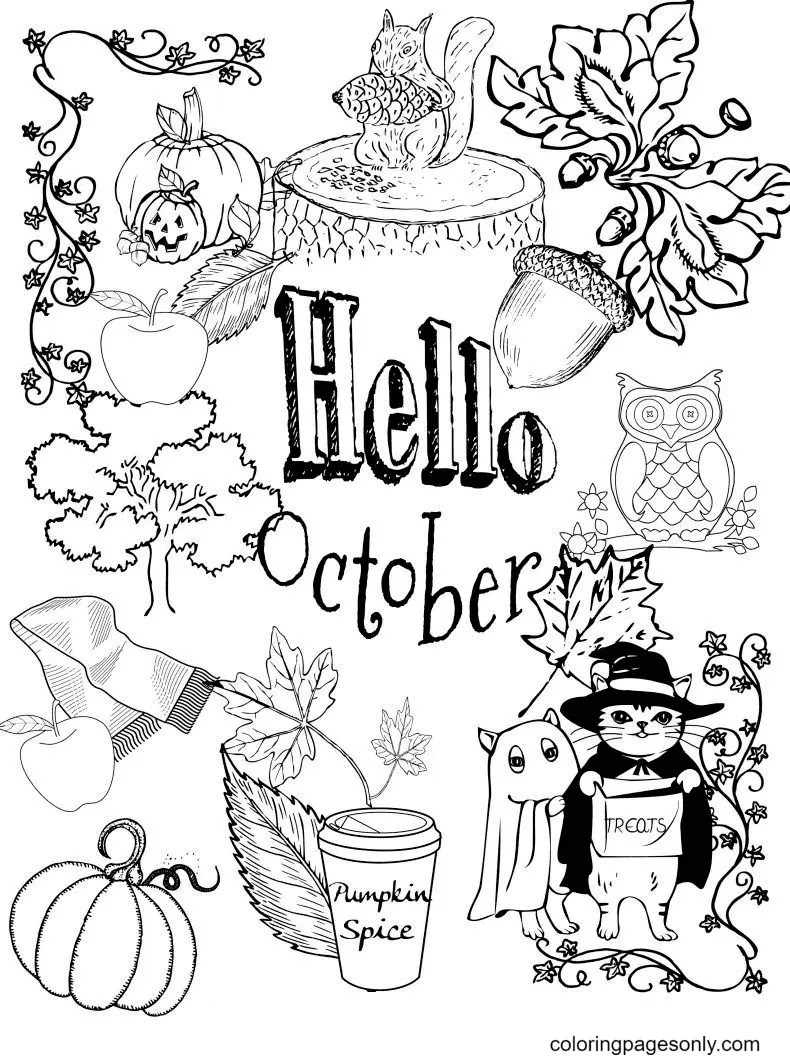 Outubro Para Colorir 12