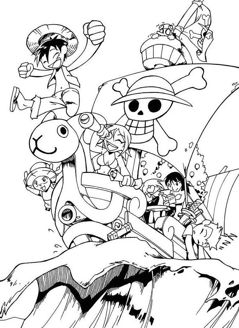 One Piece Characters Coloring Pages 3