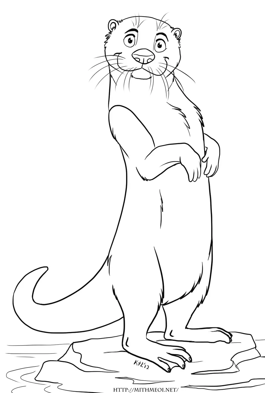 Otter Coloring Pages 121