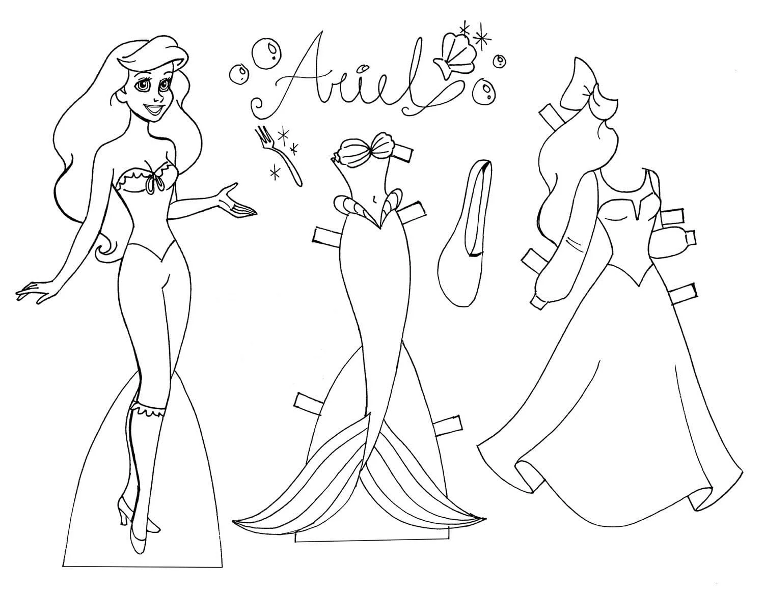 Paper Doll Coloring Pages 37