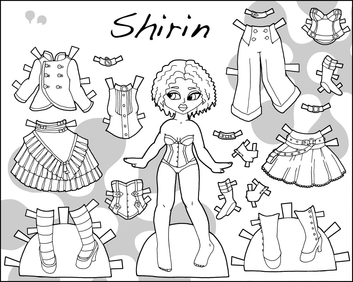 Paper Doll Coloring Pages 38