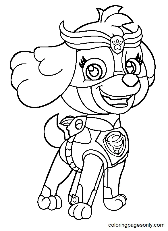 Paw Patrol Mighty Pups Coloring Pages 12