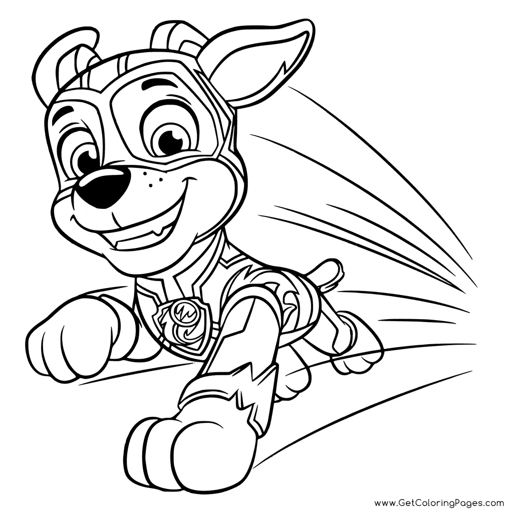 Paw Patrol Mighty Pups Coloring Pages 14