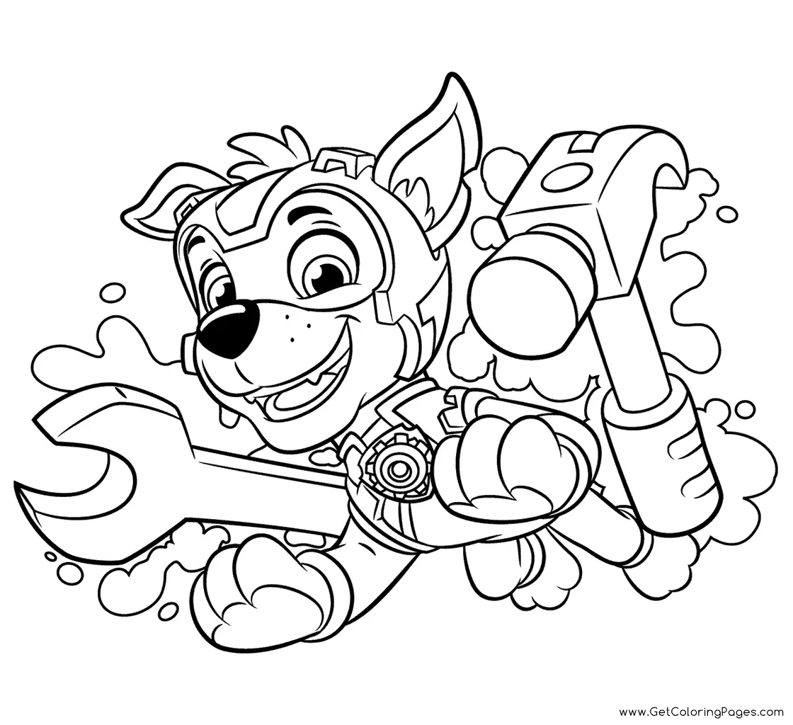 Paw Patrol Mighty Pups Coloring Pages 19