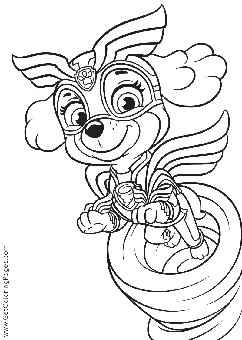 Paw Patrol Mighty Pups Coloring Pages 23