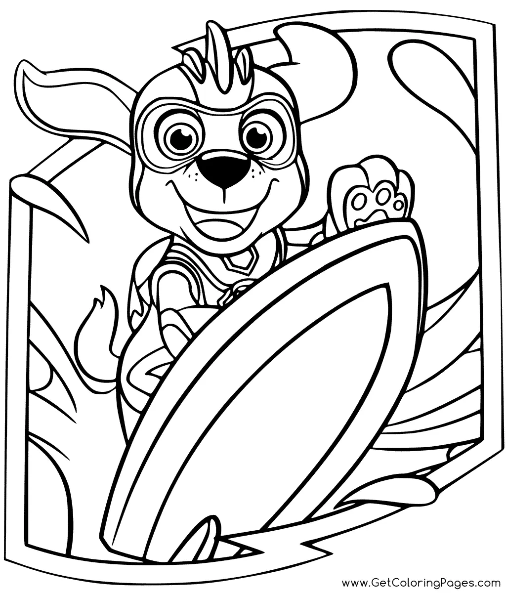 Paw Patrol Mighty Pups Coloring Pages 26