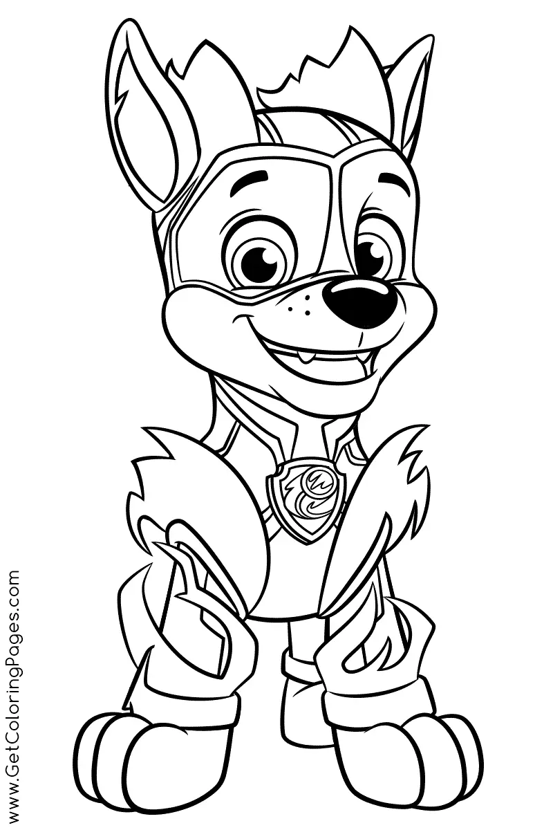 Paw Patrol Mighty Pups Coloring Pages 27