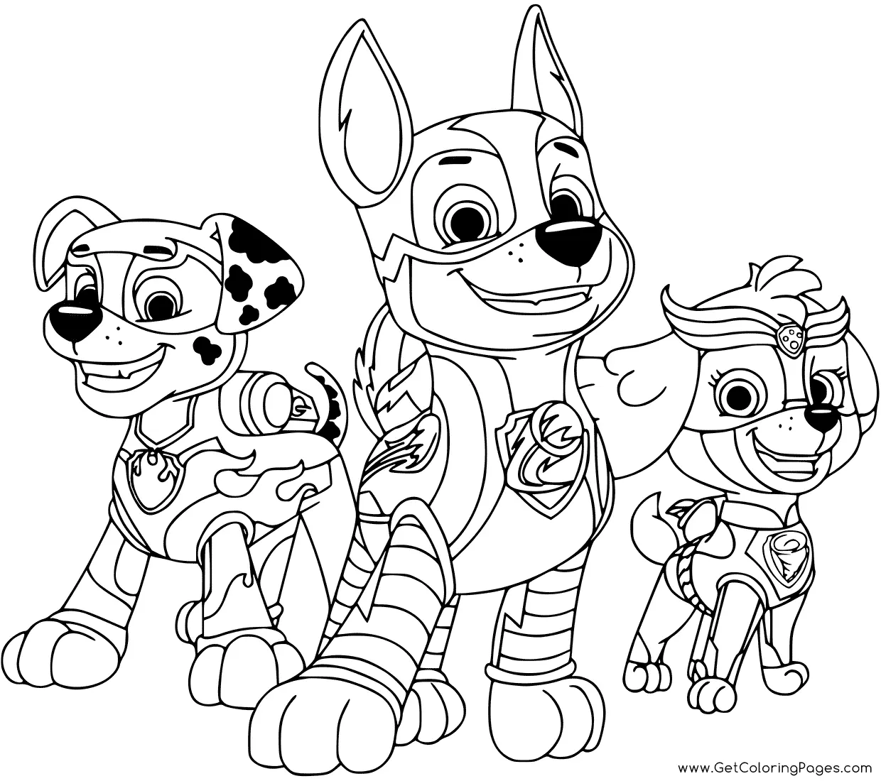 Paw Patrol Mighty Pups Coloring Pages 29
