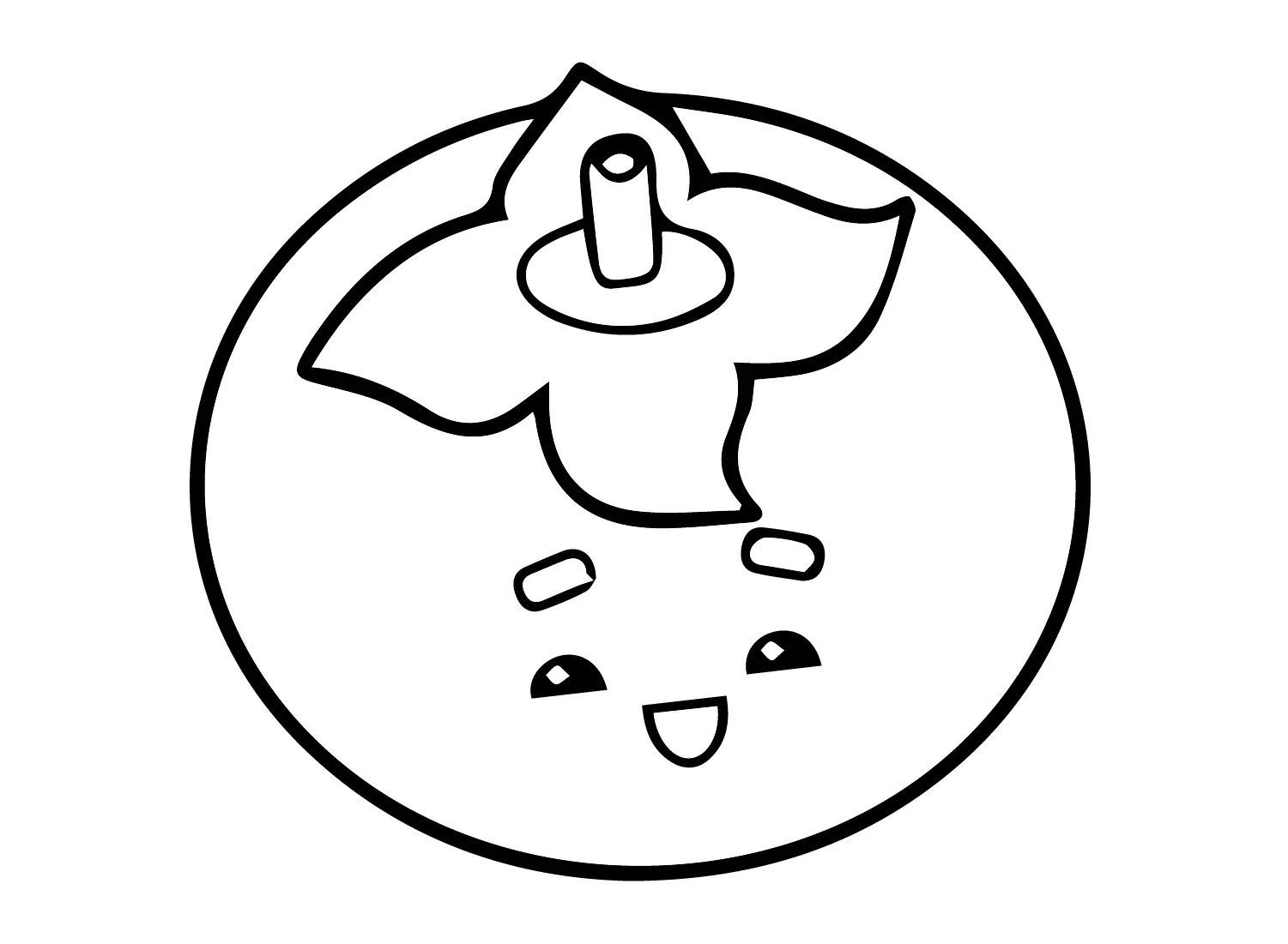 Desenhos de Caqui Para Colorir 3