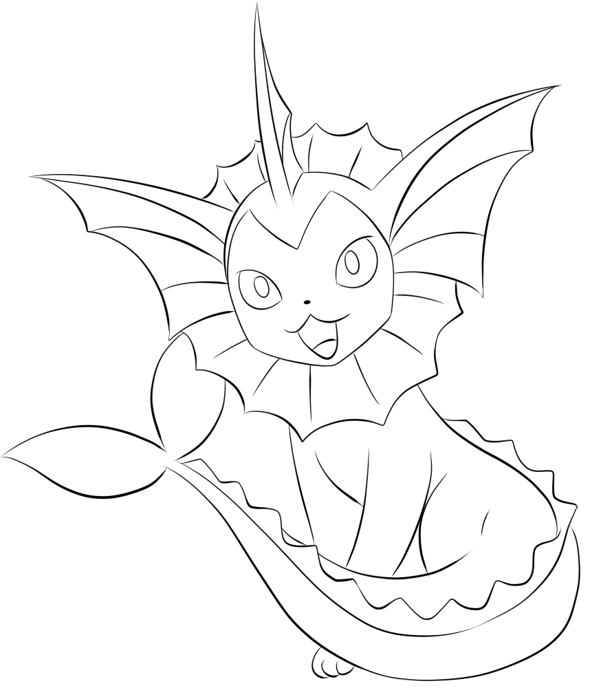 Pokemon Vaporeon Ausmalbilder 14