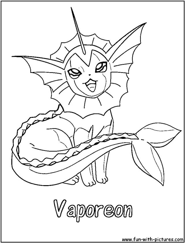 Pokemon Vaporeon Ausmalbilder 4