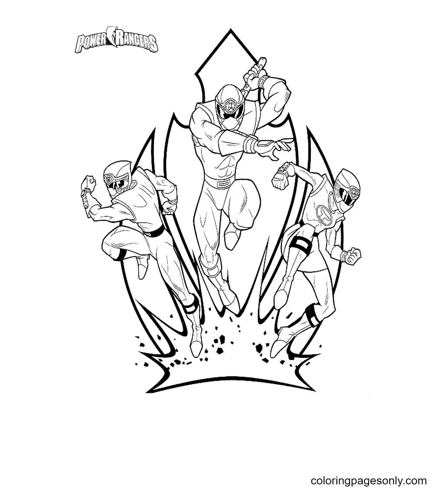 Power Rangers Para Colorear 16