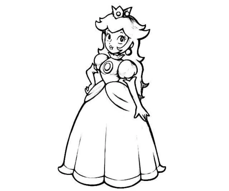 La Princesa Peach Para Colorear 34