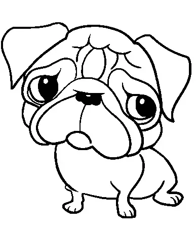 Pug Coloring Pages 33