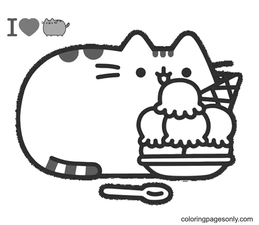 Pusheen Coloring Pages 7
