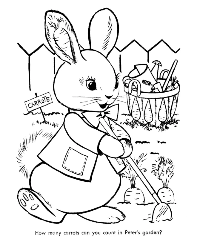 Rabbit Coloring Pages 21