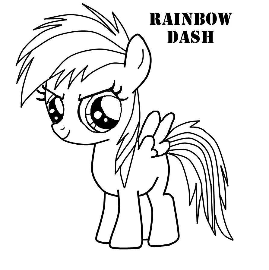 Rainbow Dash Para Colorear 25