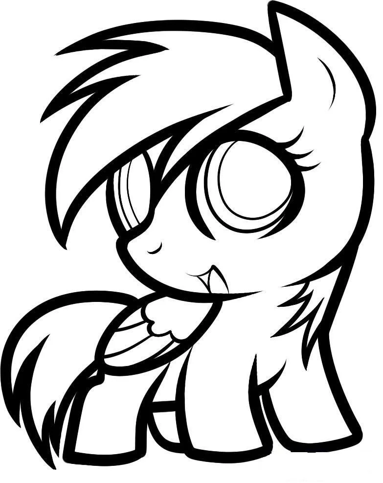 Rainbow Dash Para Colorear 9