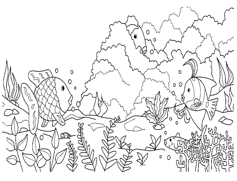 Rainbow Fish Coloring Pages 20