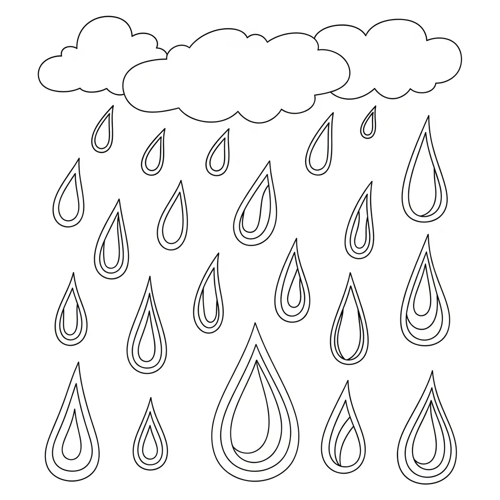 Raindrop Coloring Pages 5