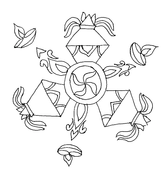Desenhos de Rangoli Para Colorir 23