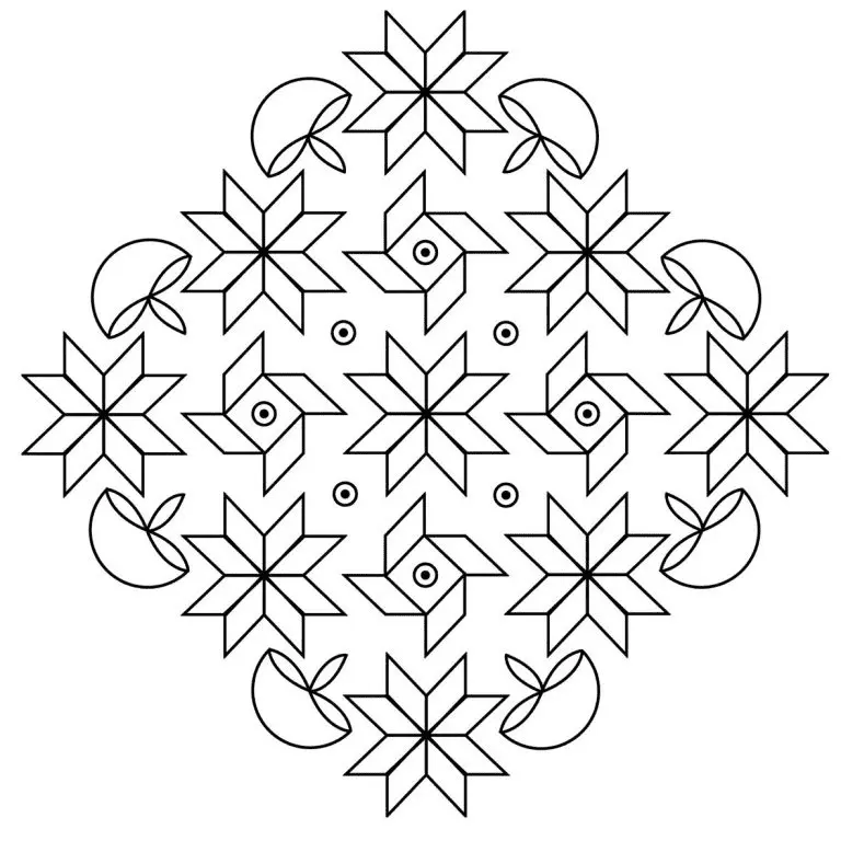 Desenhos de Rangoli Para Colorir 30