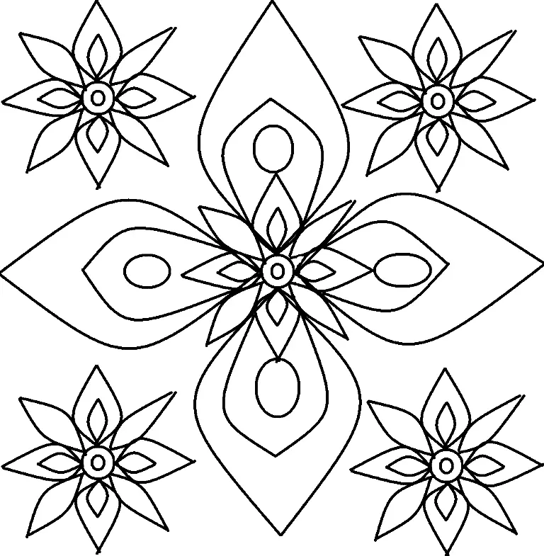 Desenhos de Rangoli Para Colorir 33
