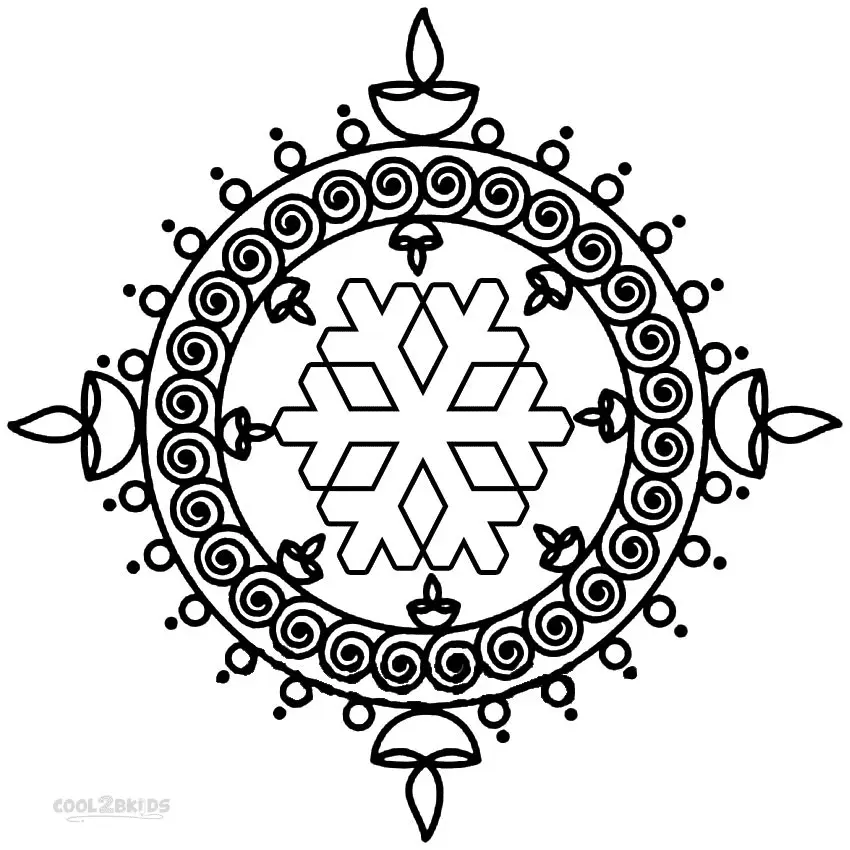 Desenhos de Rangoli Para Colorir 34