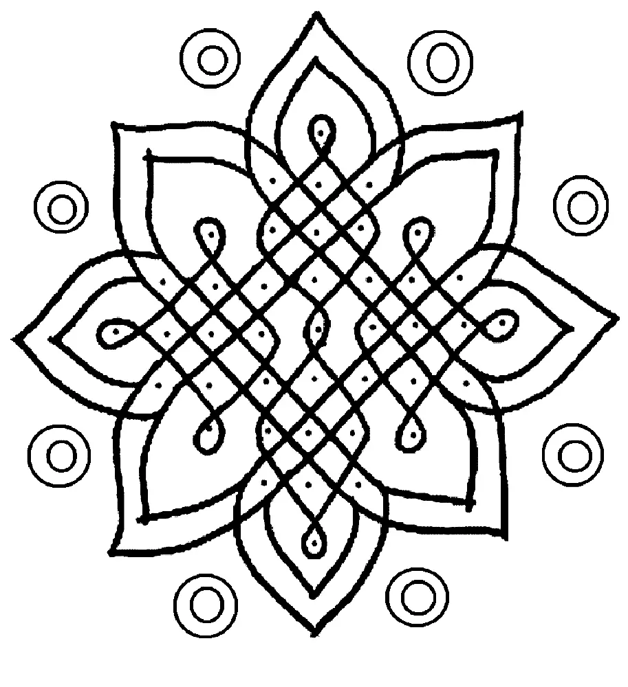 Desenhos de Rangoli Para Colorir 35